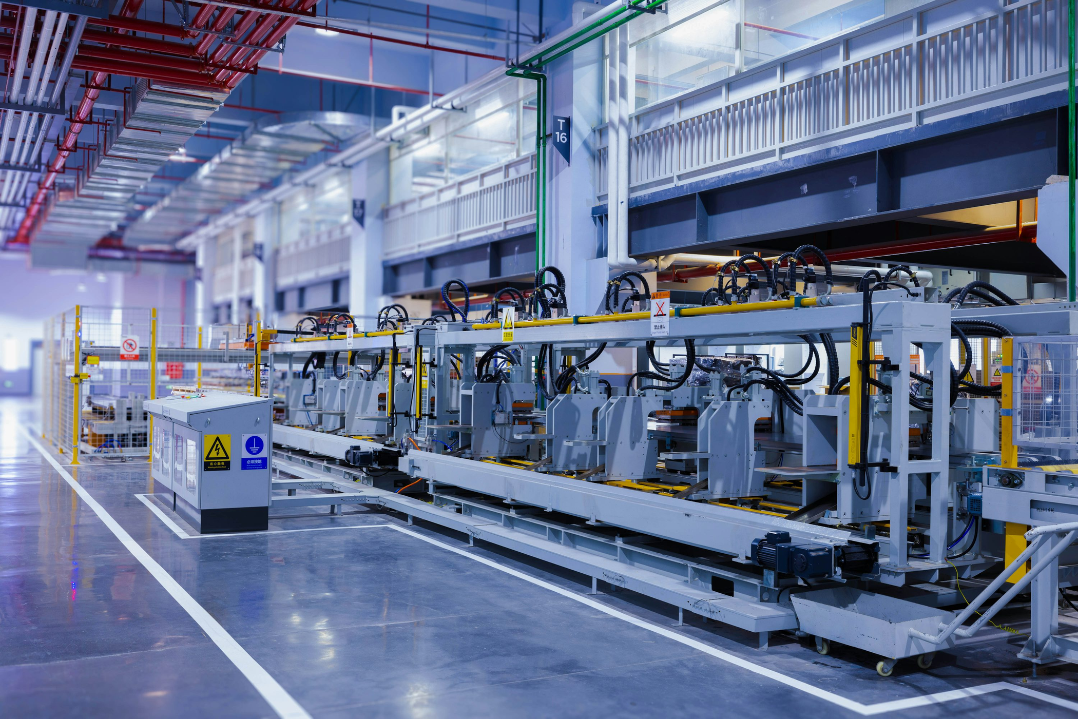 Ligne de production industrielle moderne