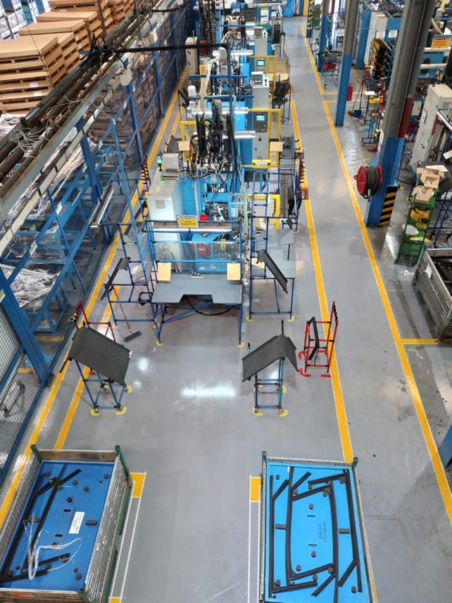Vue aérienne d'une implantation industrielle