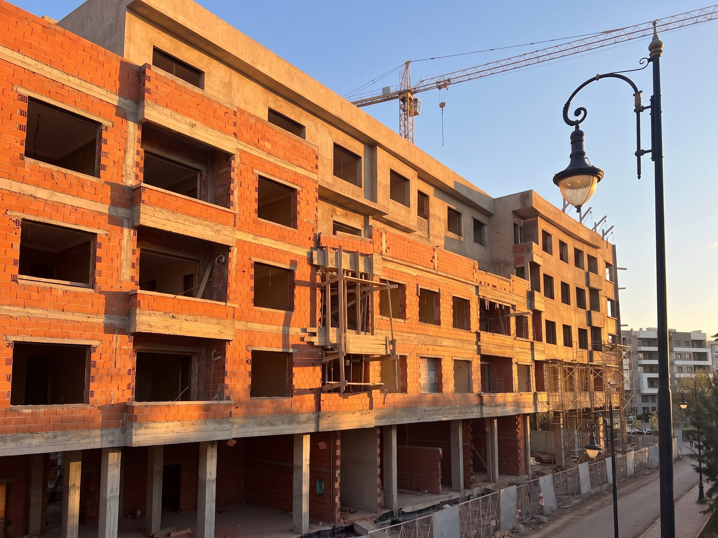 Chantier de construction en cours
