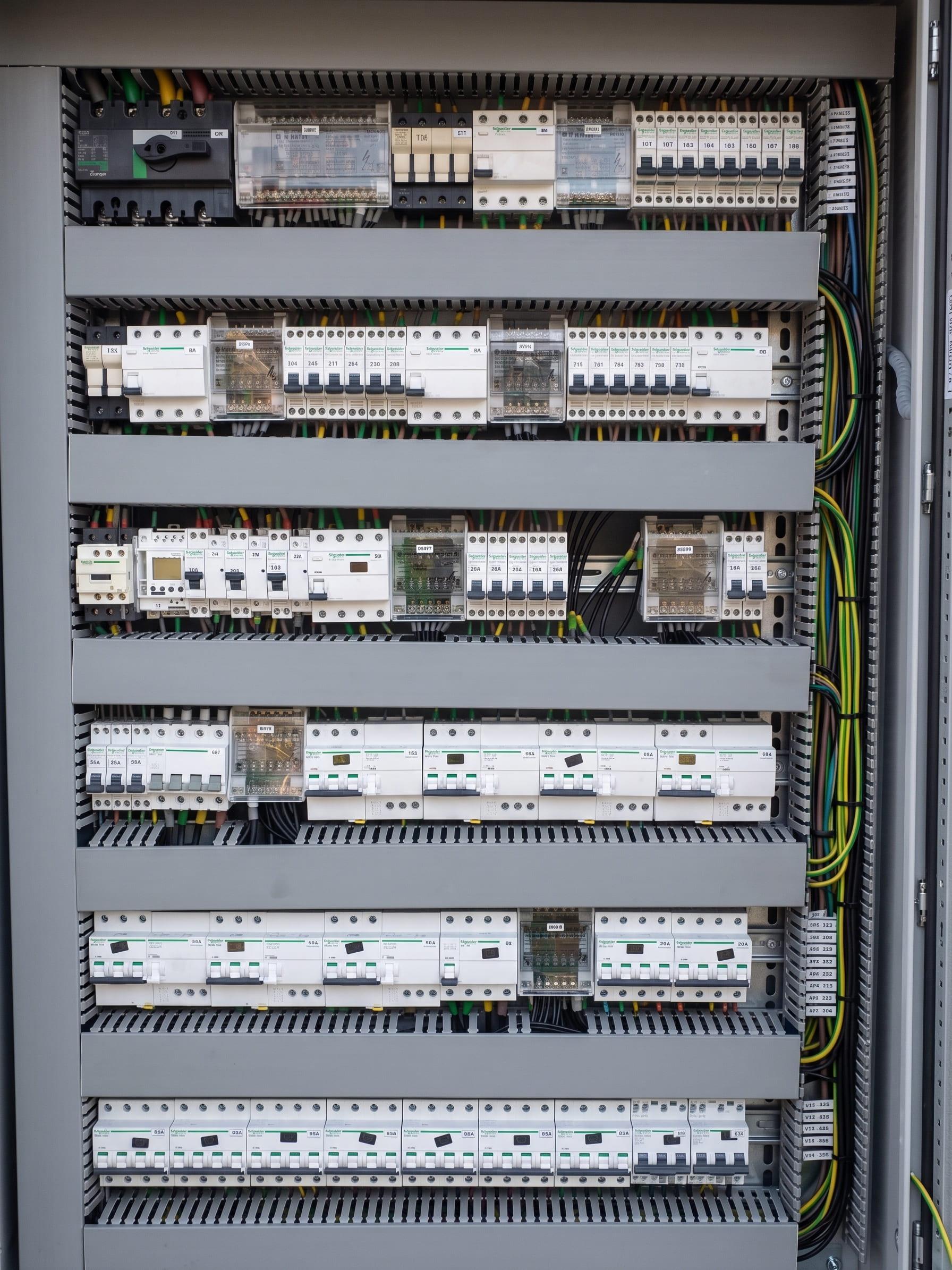 Tableau électrique industriel équipé